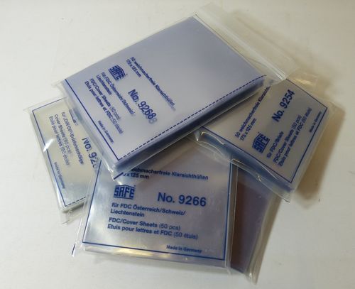 Safe Clear wallets 220x156mm open on long side per 50