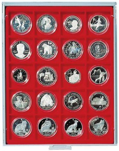 Lindner Coin box 20 compartments each 51mm